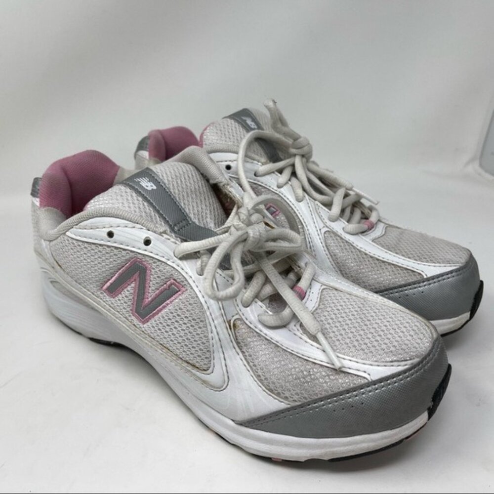 New Balance 496 Marche WW496wp White Pink Silver Running Shoes size 10